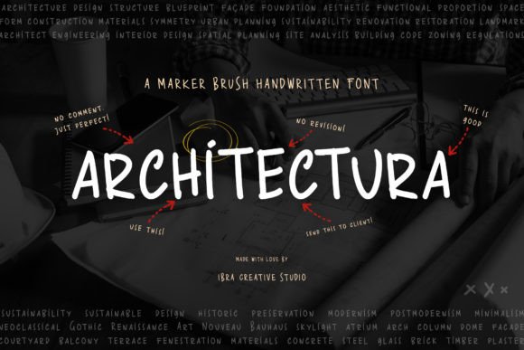 Architectura: A Handwritten Brush Font with Bold Architectural Flair