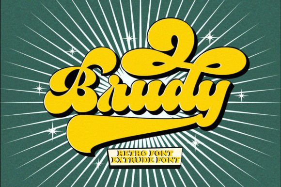 Brudy: A Vintage Retro Font That Makes Your Brand Feel Intentional