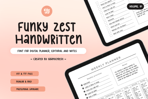 Funky Zest: A Modern Handwritten Font for Digital Brand Clarity