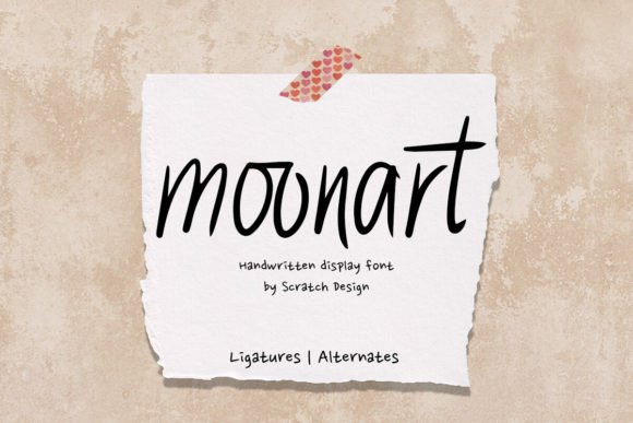 Moonart: A Handwritten Font with Authentic, Rough Charm