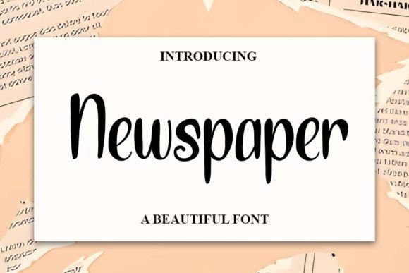 Newspaper Font: A Playful Script for Real Branding Projects