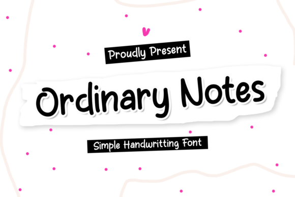 Ordinary Notes: A Clean Handwritten Font for Real Business Branding