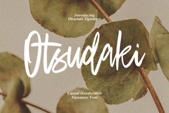 Otsudaki Font: A Handmade Script Typeface for Invitations & Branding